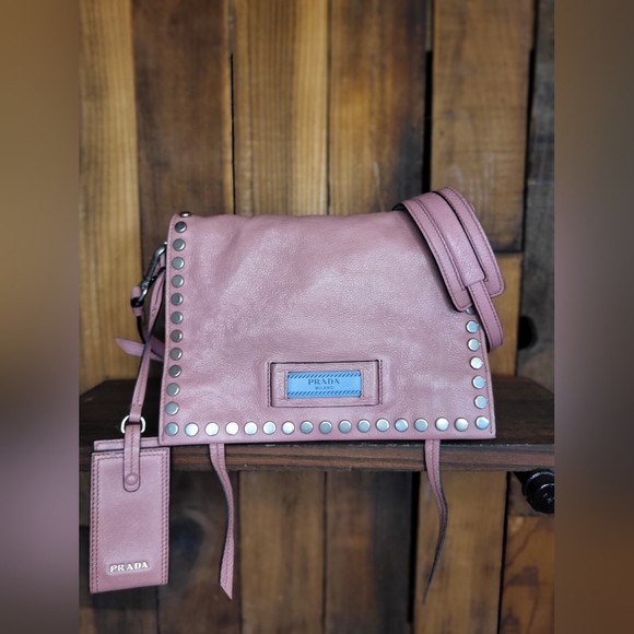 Prada Etiquette Pink Leather Shoulder Bag 2-Way - Picture 3 of 14